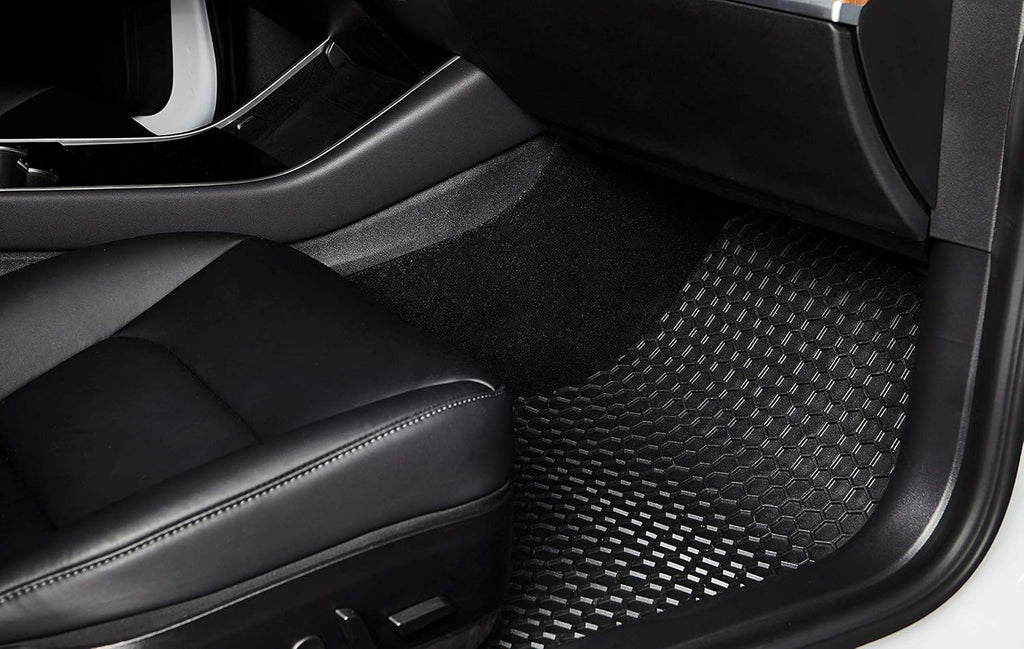 Black Rubber All Weather Floor Mats for 8 Seater Honda Odyssey 2011-2017 S504