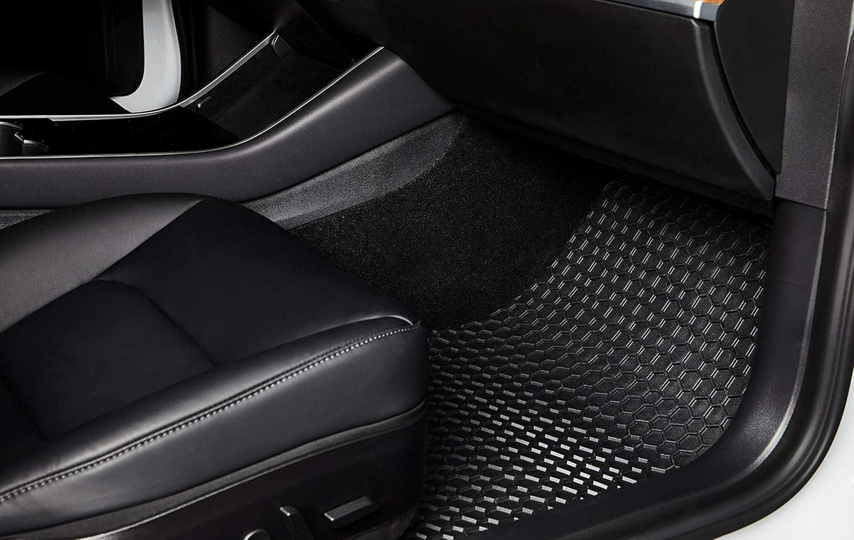 Black Rubber All Weather Floor Mats for 8 Seater Honda Odyssey 2011-2017 S504