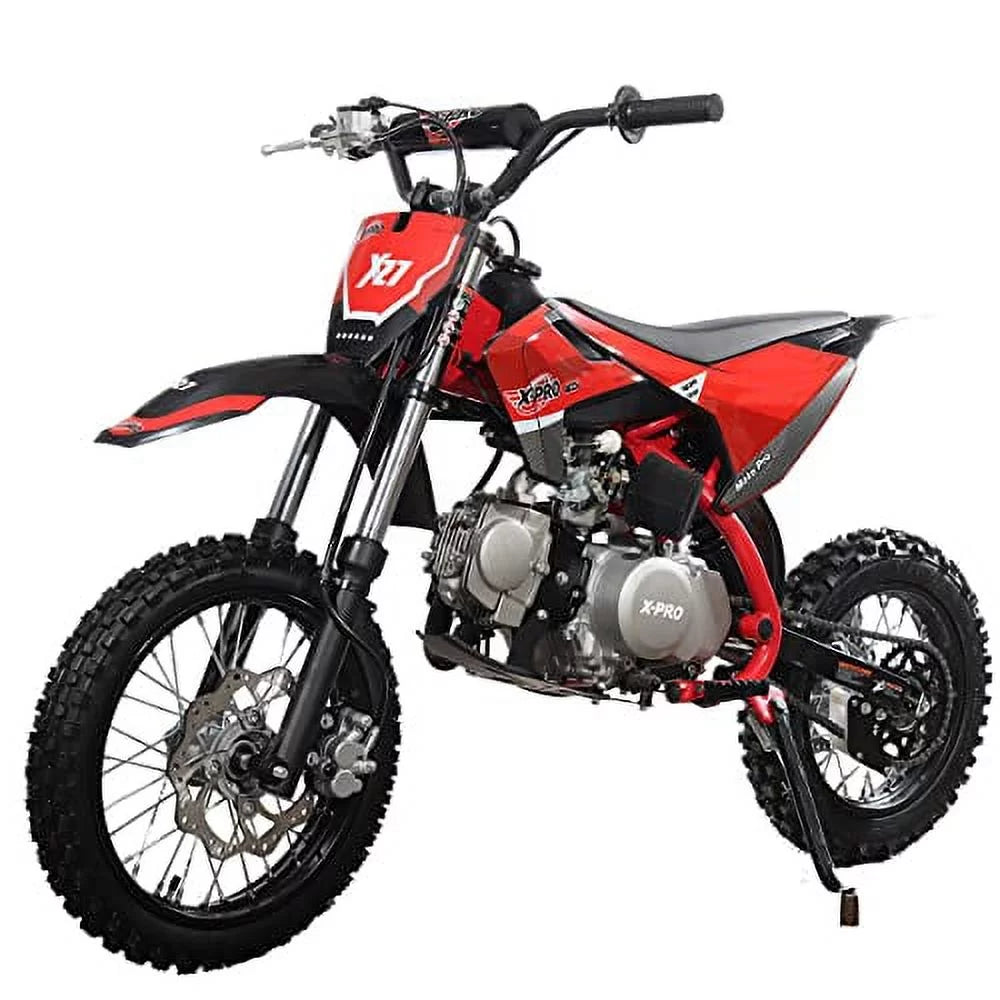 125cc Gas Pit Dirt Bike 4-Speed Semi-Automatic Kick Start 14"/12" Tires K29283