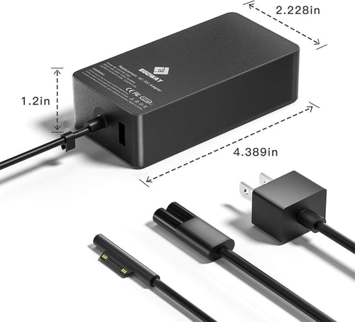 127W 15V 8A AC Power Supply Adapter with 6ft Power Cord Pack of 2 P683