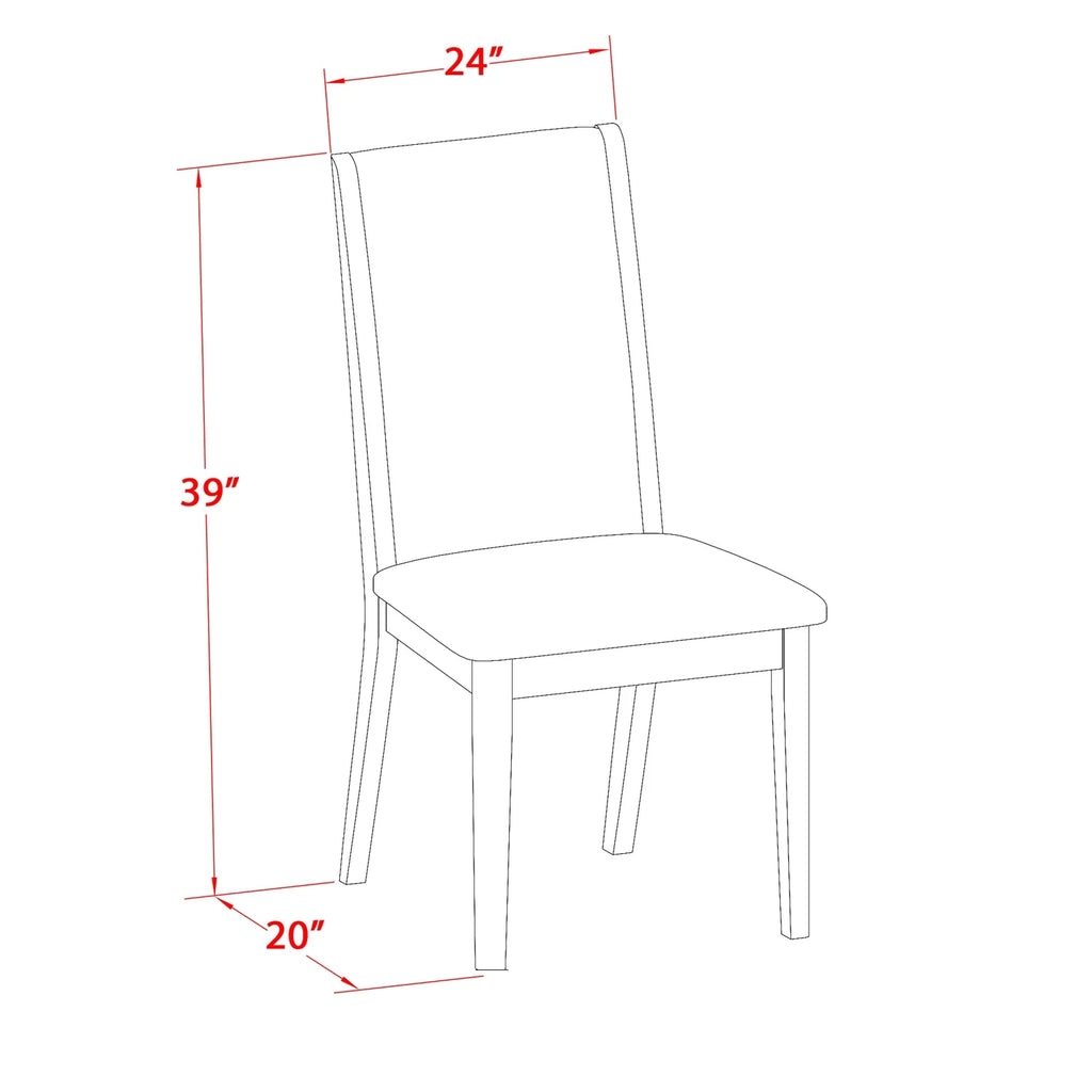 5-piece Wood Dinette Set in Black/Light Sable Q9932