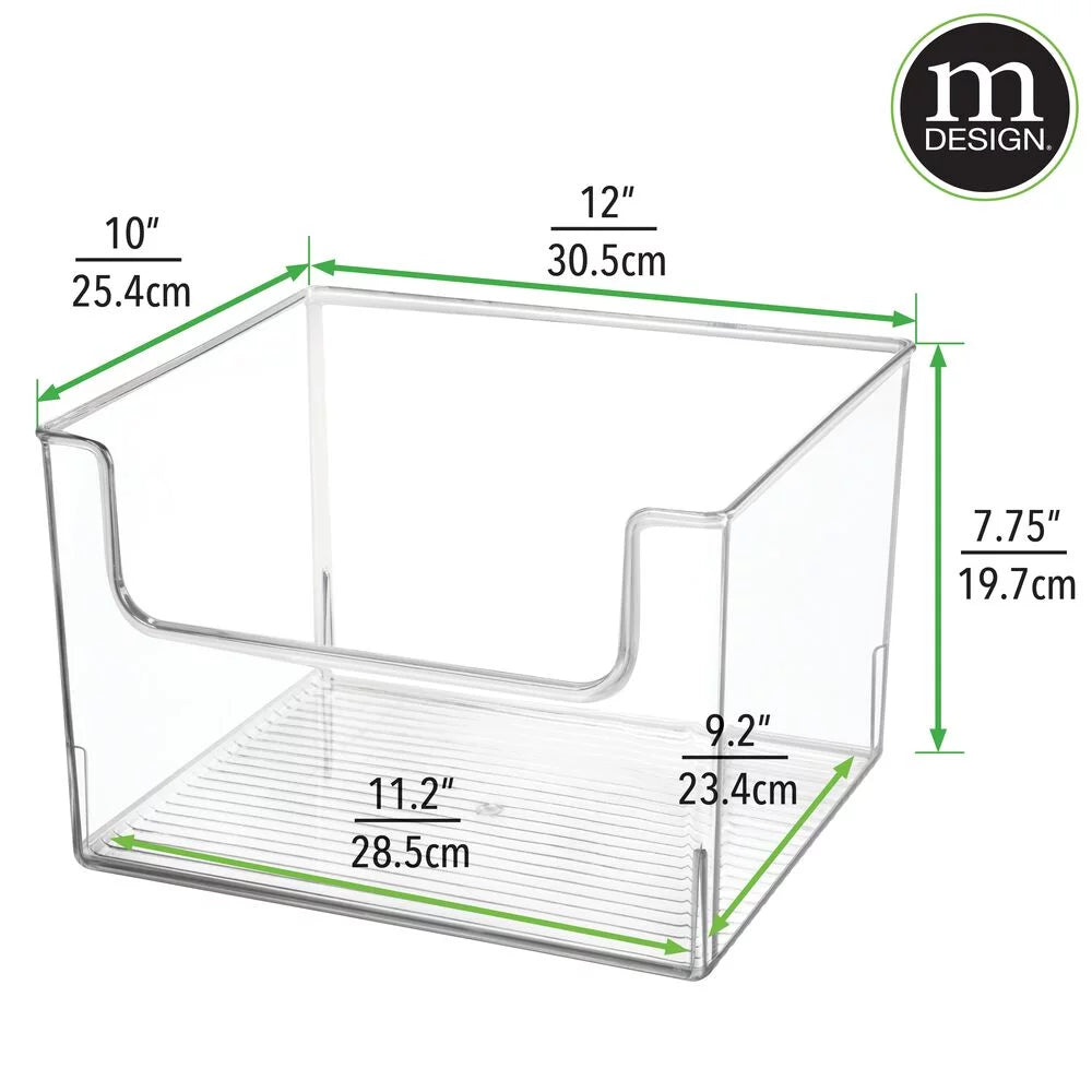 Clear Plastic Storage Organizer Bin 8 Pack M3790
