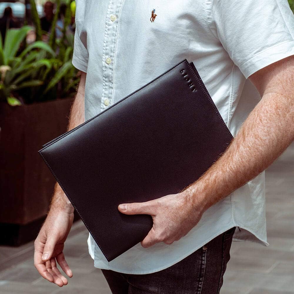 Leather Portfolio with Notebook, Full Grain Leather Padfolio K872823