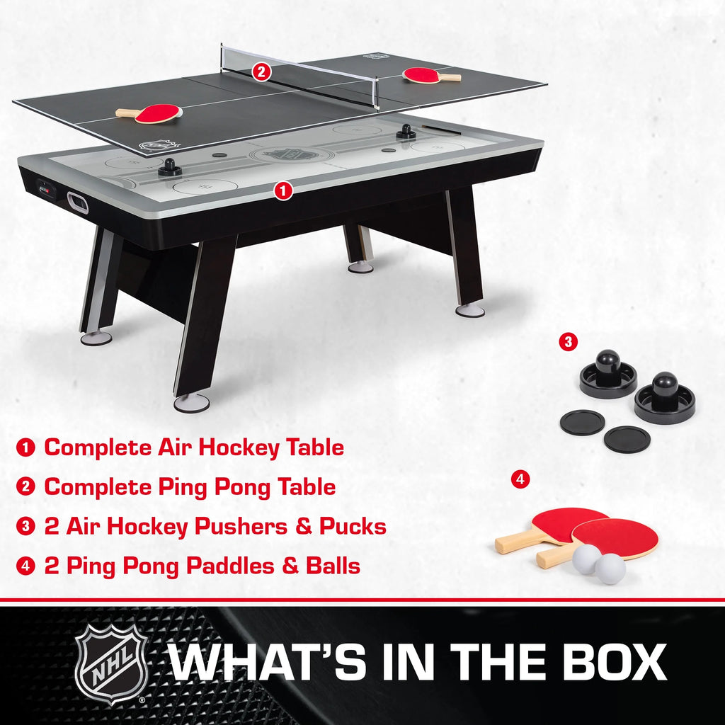 80” 2-in-1 Air Hockey Table with Table Tennis Top K84024
