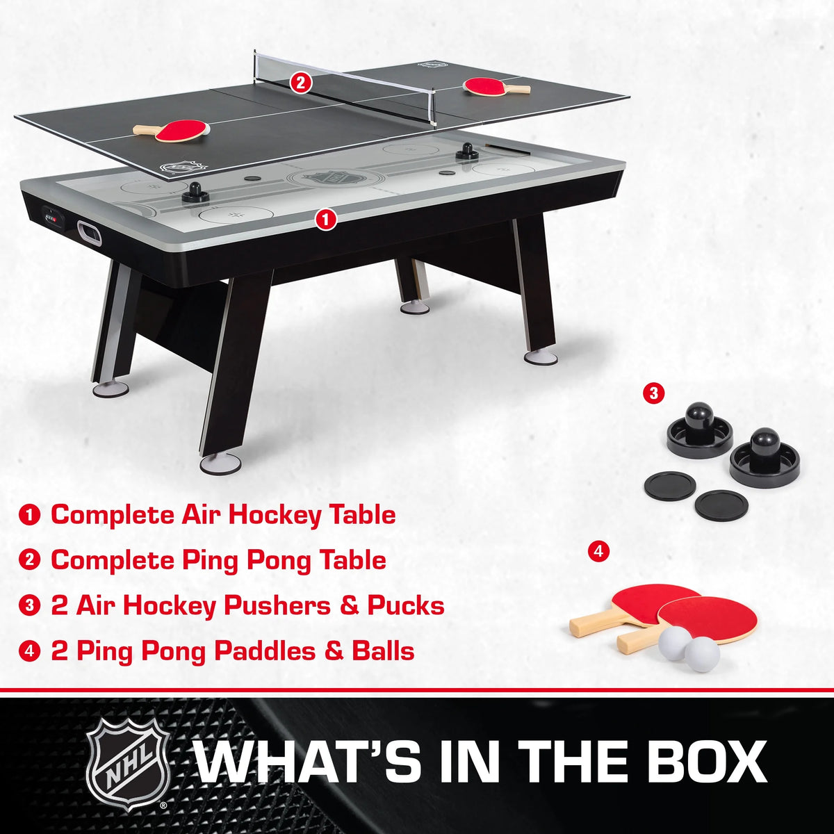 80” 2-in-1 Air Hockey Table with Table Tennis Top K84024
