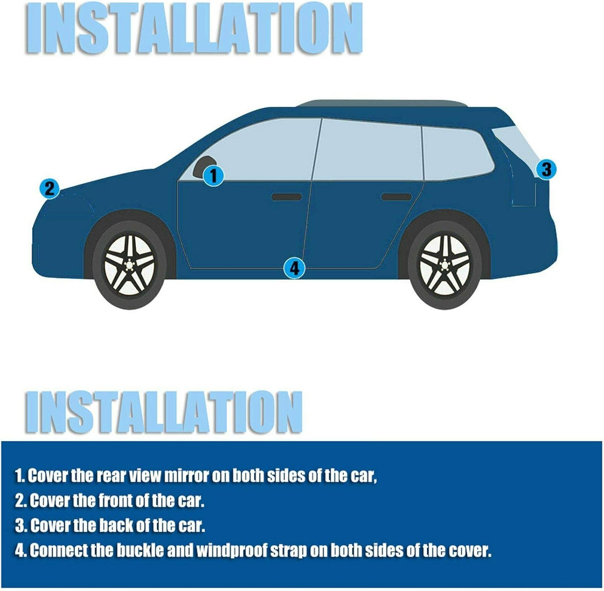 Blue Waterproof Car Cover R490145