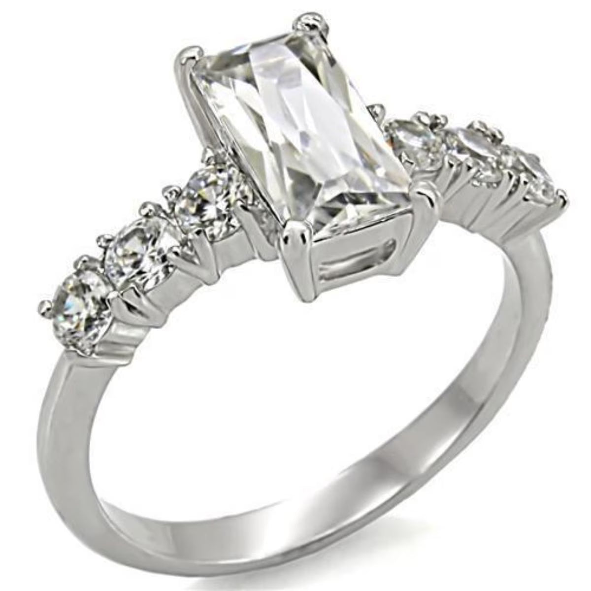 Stainless Steel Ring with Cubic Zirconia N54129