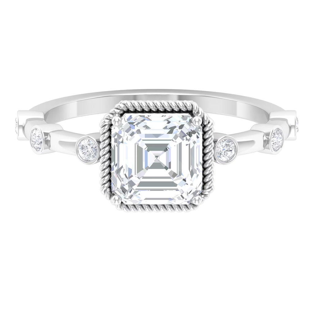 Moissanite Solitaire Engagement Ring - 8 MM - 925 Sterling Silver X83297