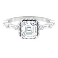 Moissanite Solitaire Engagement Ring - 8 MM - 925 Sterling Silver X83297