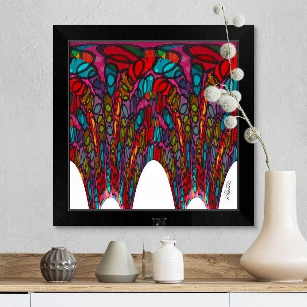 Black Framed Print Wood Square 1 Piece 16 x 16 X21954