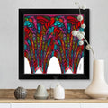 Black Framed Print Wood Square 1 Piece 16 x 16 X21954