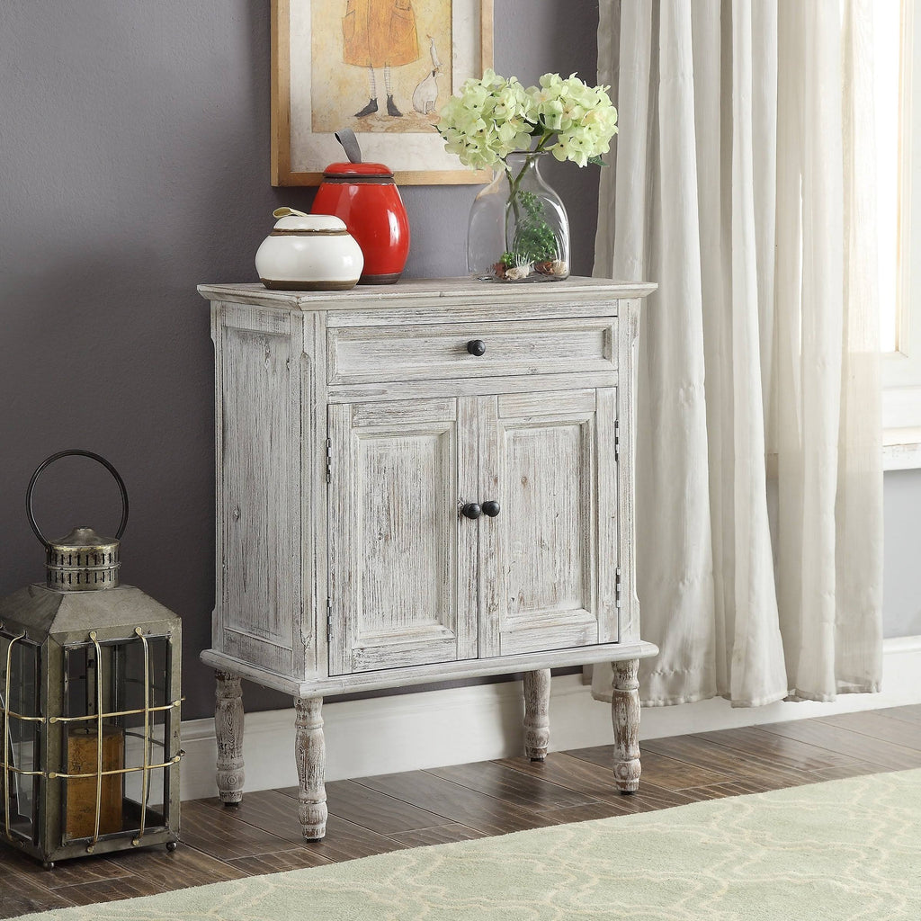 White Wood Accent Cabinet S73759