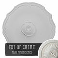 18 7/8x22OD x 1 1/2x22P Hand-Painted Ceiling Medallion J156