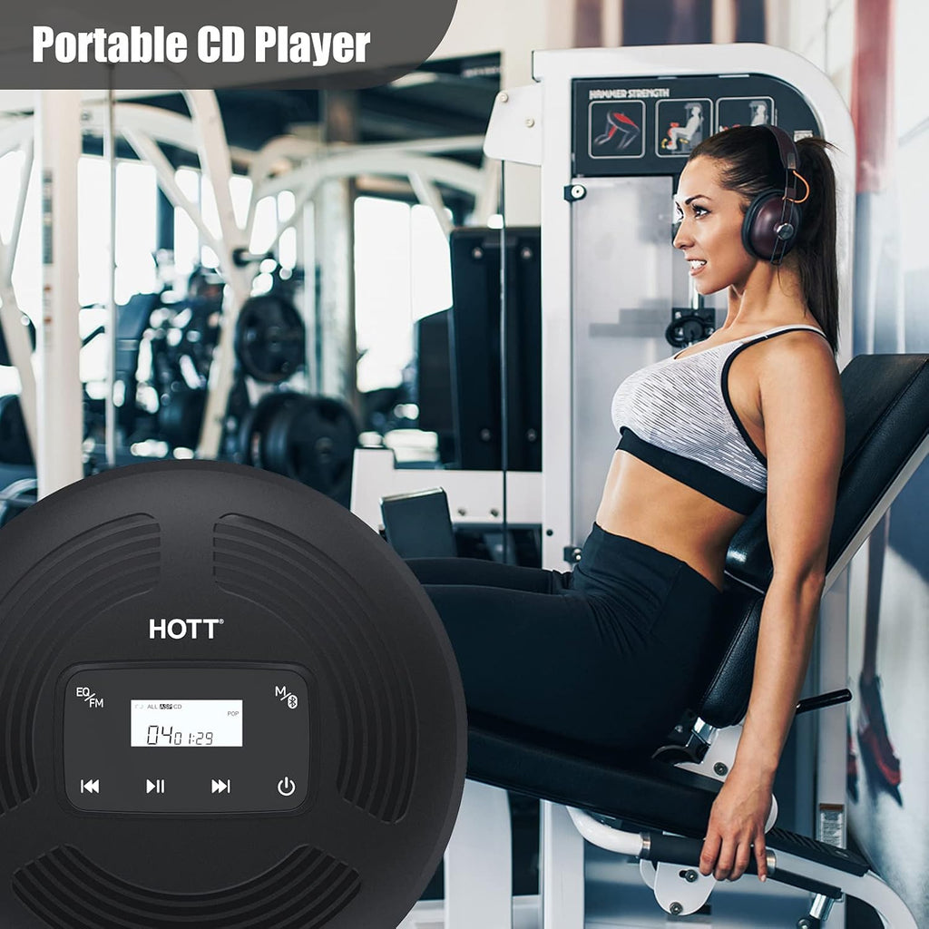 Portable CD Player with Bluetooth 5.0 and FM Transmitter I327