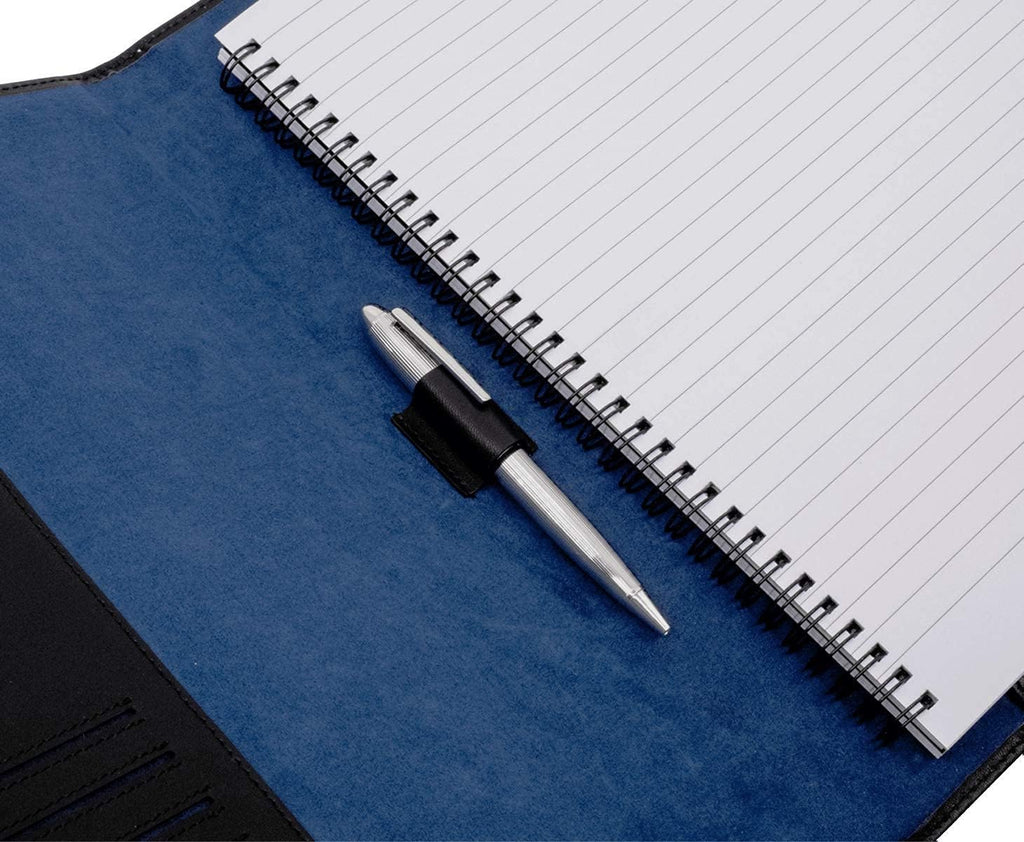Leather Portfolio with Notebook, Full Grain Leather Padfolio K872823