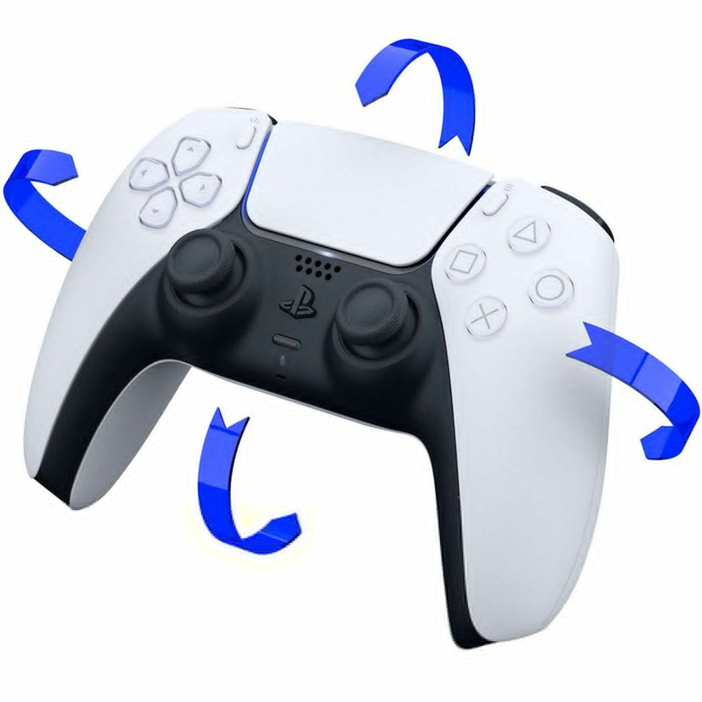 White and Midnight Black PlayStation 5 Disc Edition with Two Controllers O86626