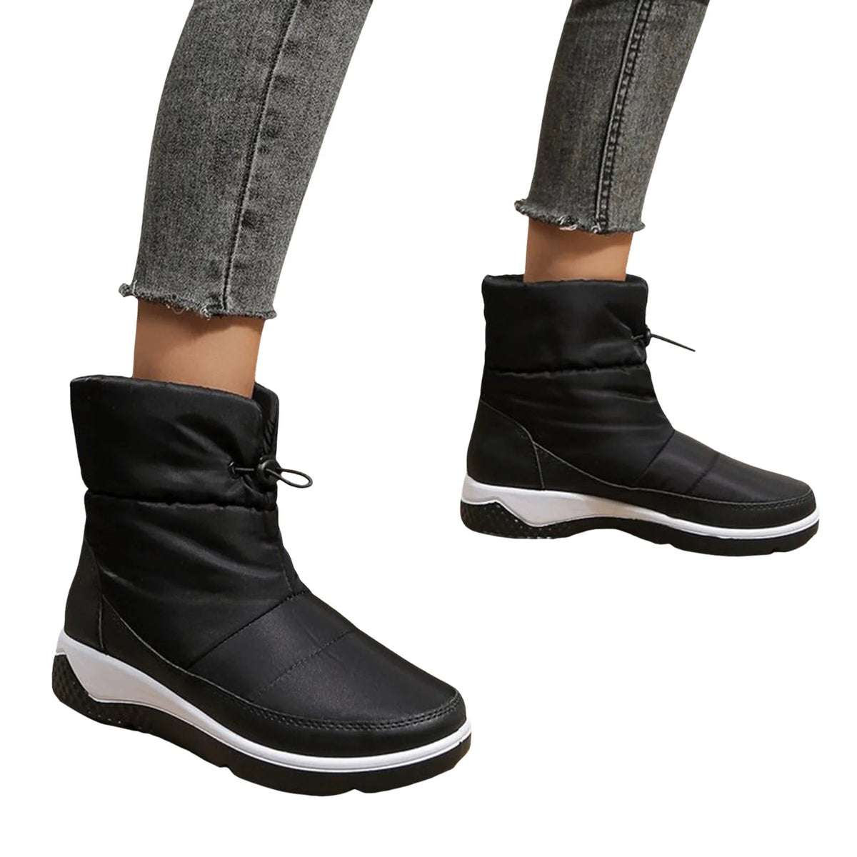 Snow Boots with Side Zippers Cotton Shoes Y517