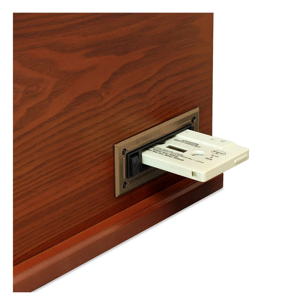 Mahogany Bluetooth Turntable with Built-in Stereo Speakers O208