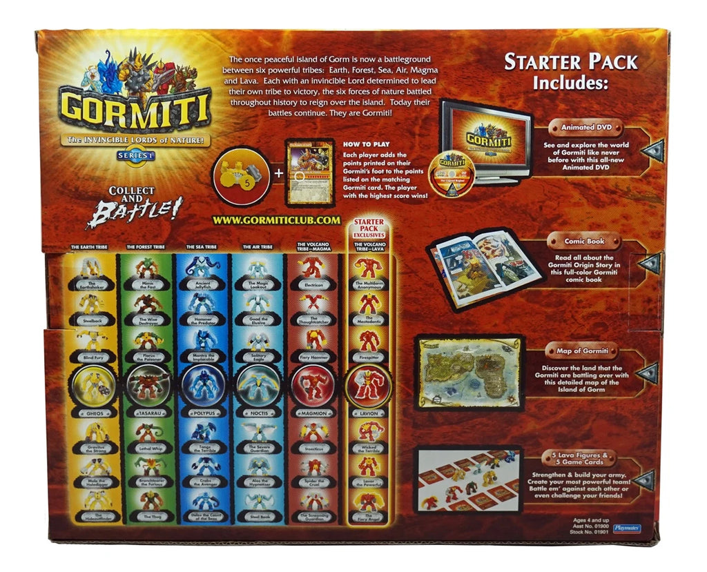 5 Lava Figures + 5 Game Cards + Animated DVD + Comic Book + Map of Gormiti R72118