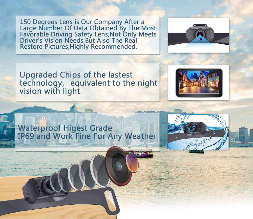 7 Inch Wireless Backup Camera with Monitor Kit B2235