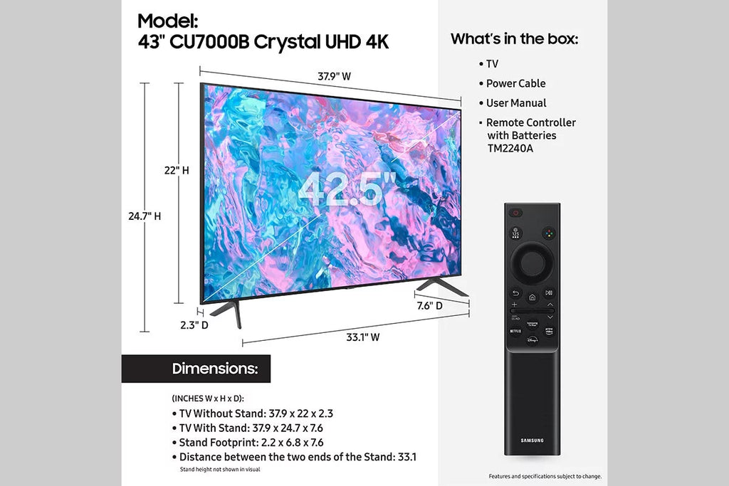 43 Class Crystal UHD 4K Smart Television K194185