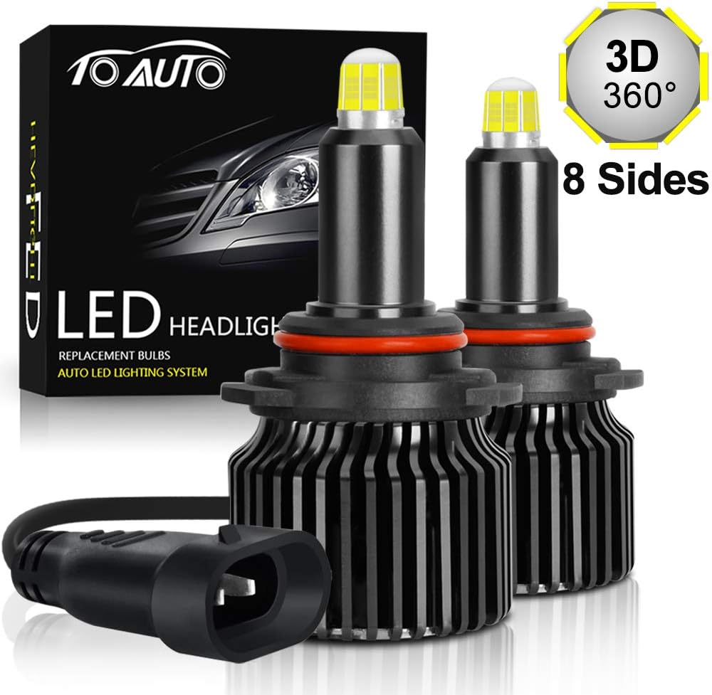 LED Headlight Bulbs 6000K 12000LM All-in-One Conversion Kit Pack of 2 I42928
