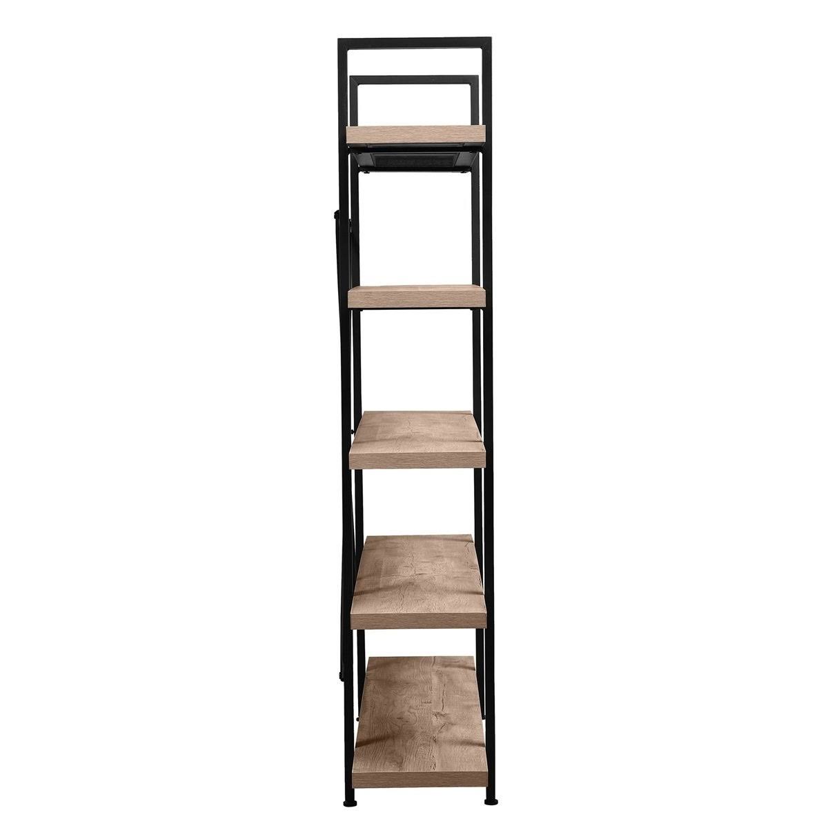 5-Tier Rustic Storage Bookshelf V8668