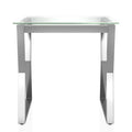 Chrome Glass Top End Table X652