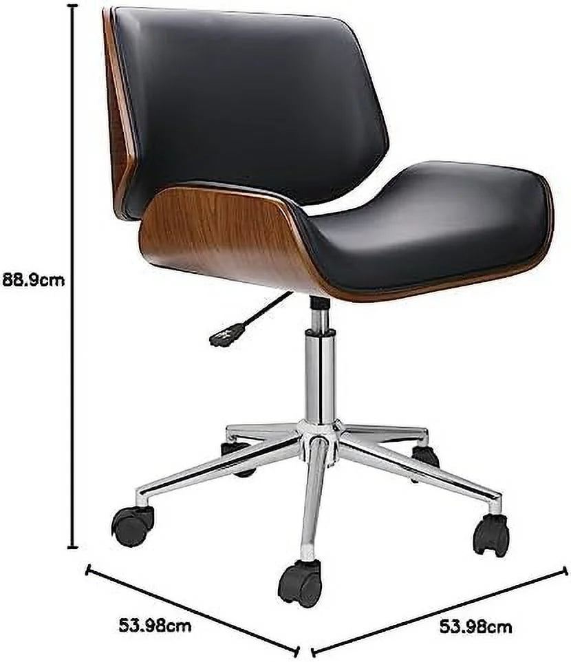 Dove Office Chair PU Leather Upholstery Swivel Adjustable Seat Height Chrome Base with Roller Casters X515259
