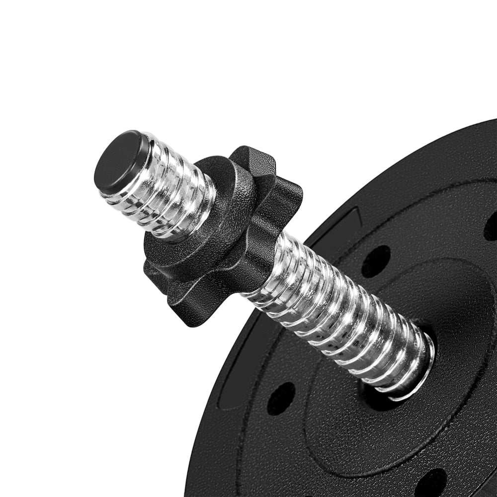 Adjustable 66LB Dumbbell Weight Set Black D5109