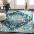 Teal Green Navy Blue Aqua Area Rug 5'3" x 7'9" L46675