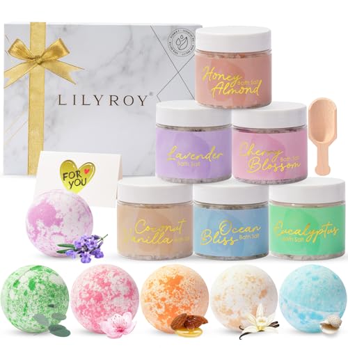14-Piece Floral Bath Salt & Bomb Gift Set Z5140
