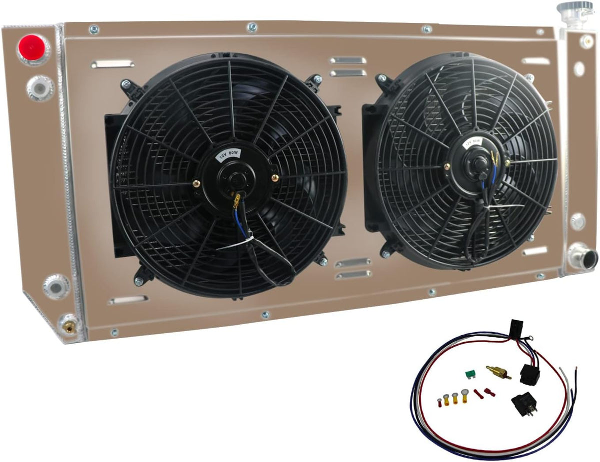 3 Row Radiator with Shroud Fan & Relay X3583