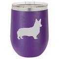 12 oz Double Wall Vacuum Insulated Stainless Steel Stemless Wine Tumbler with Lid L151