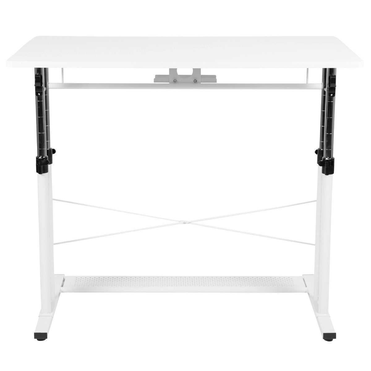 White Height-Adjustable Sit-to-Stand Desk Z970042
