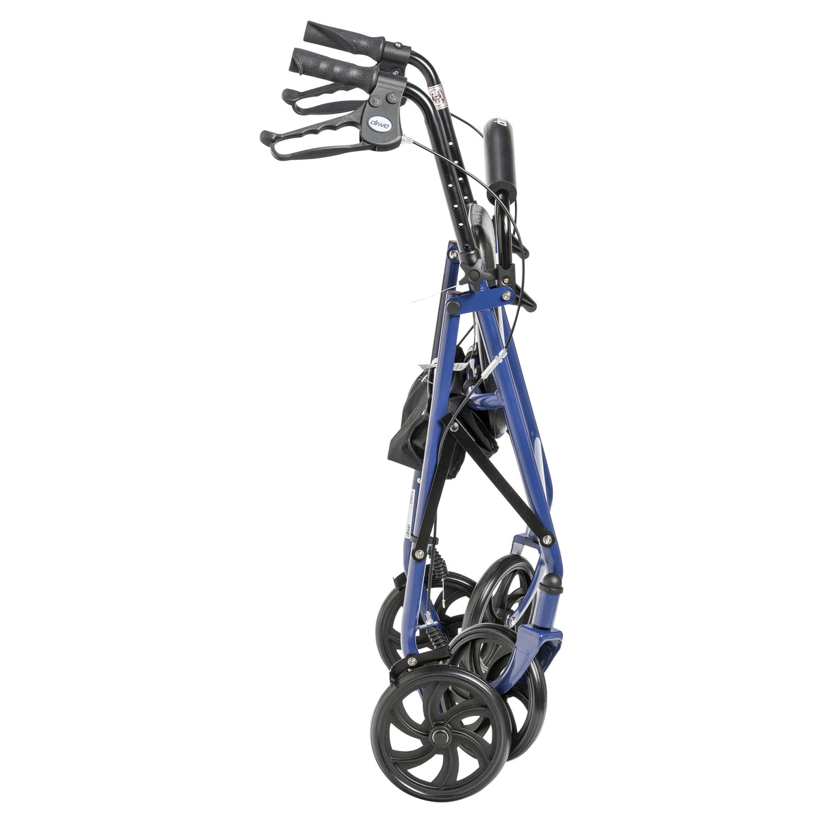 Blue Four Wheel Rollator Rolling Walker with Fold Up Removable Back Support U2078
