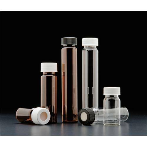 40ml Amber VOA Vial with White Polypropylene Open Top Closure W12124
