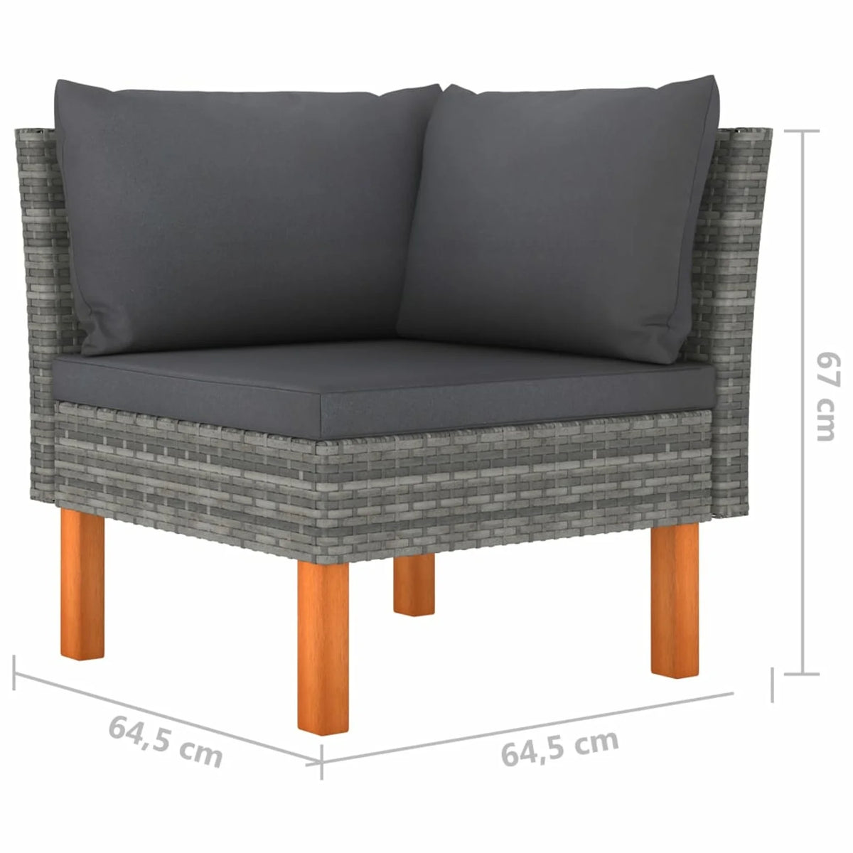 12 Piece Gray Poly Rattan Patio Conversation Set R770947