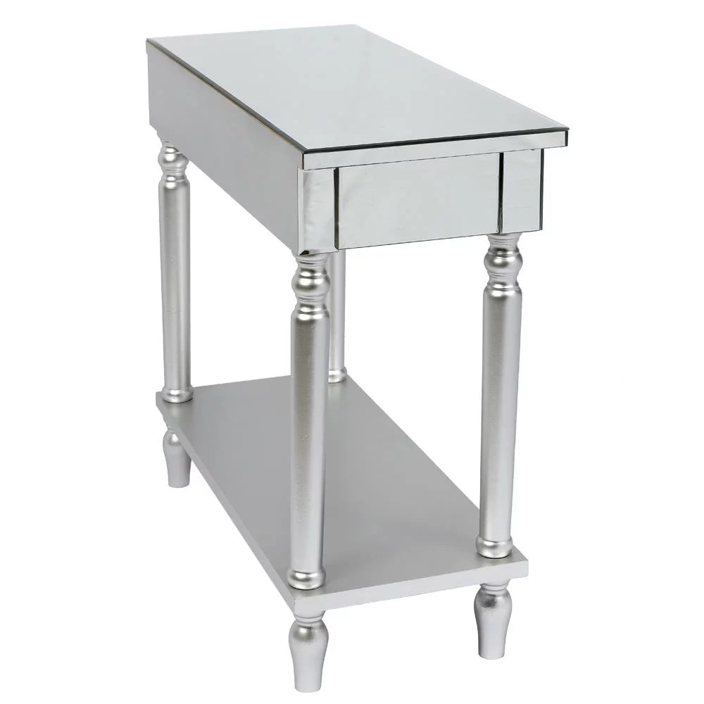 Mirrored Sofa Table with Shelf E18433