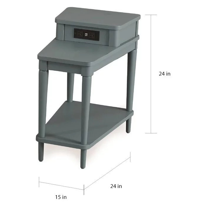 Farmhouse Wood Charging Wedge Table C46162