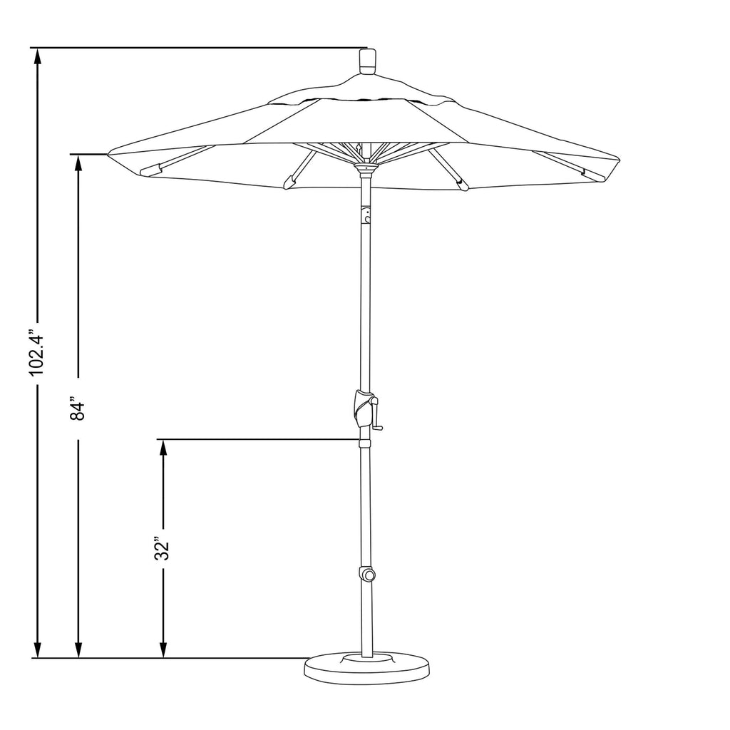 White Olefin Aluminum Patio Umbrella Z880823