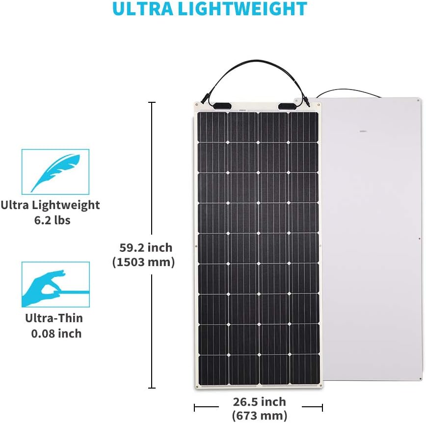 175 Watt 12 Volt Monocrystalline Semi-Flexible Solar Panel E751