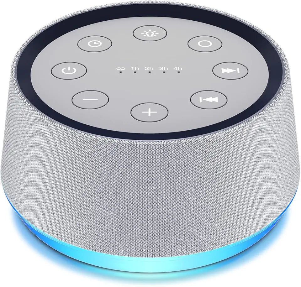 White Noise Sound Machine with 30 Soothing Sounds 12 Colors Night Light 36 Volume Levels 5 Timers E4366