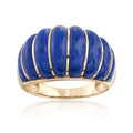 Carved Lapis Shrimp Ring in 14kt Yellow Gold. Size 7 S78125