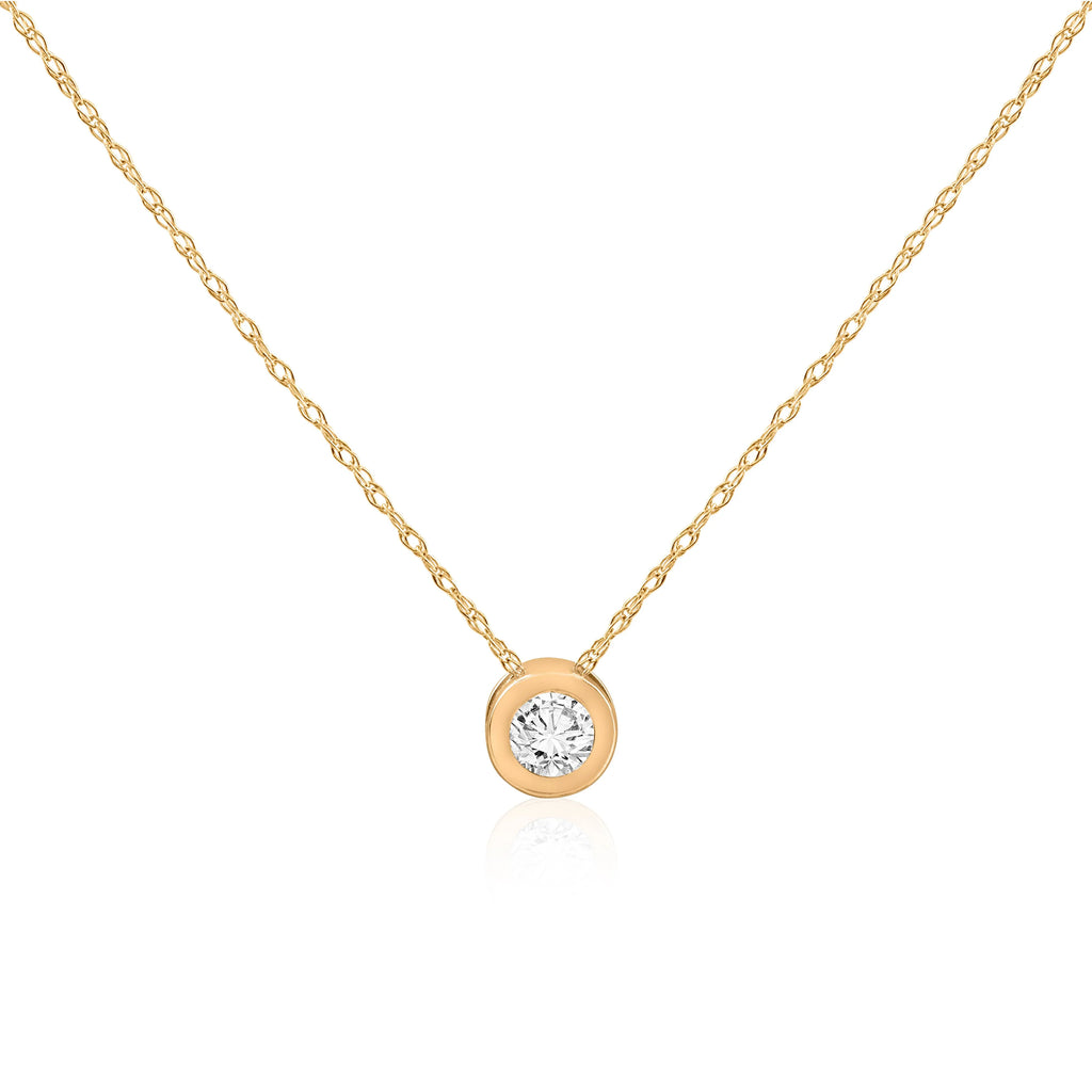 14k Yellow Gold Diamond Pendant B263