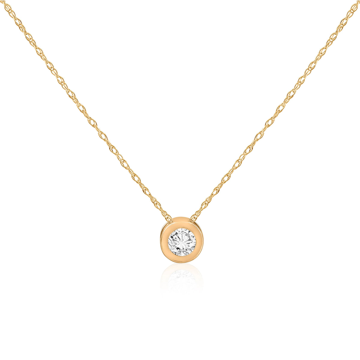 14k Yellow Gold Diamond Pendant B263