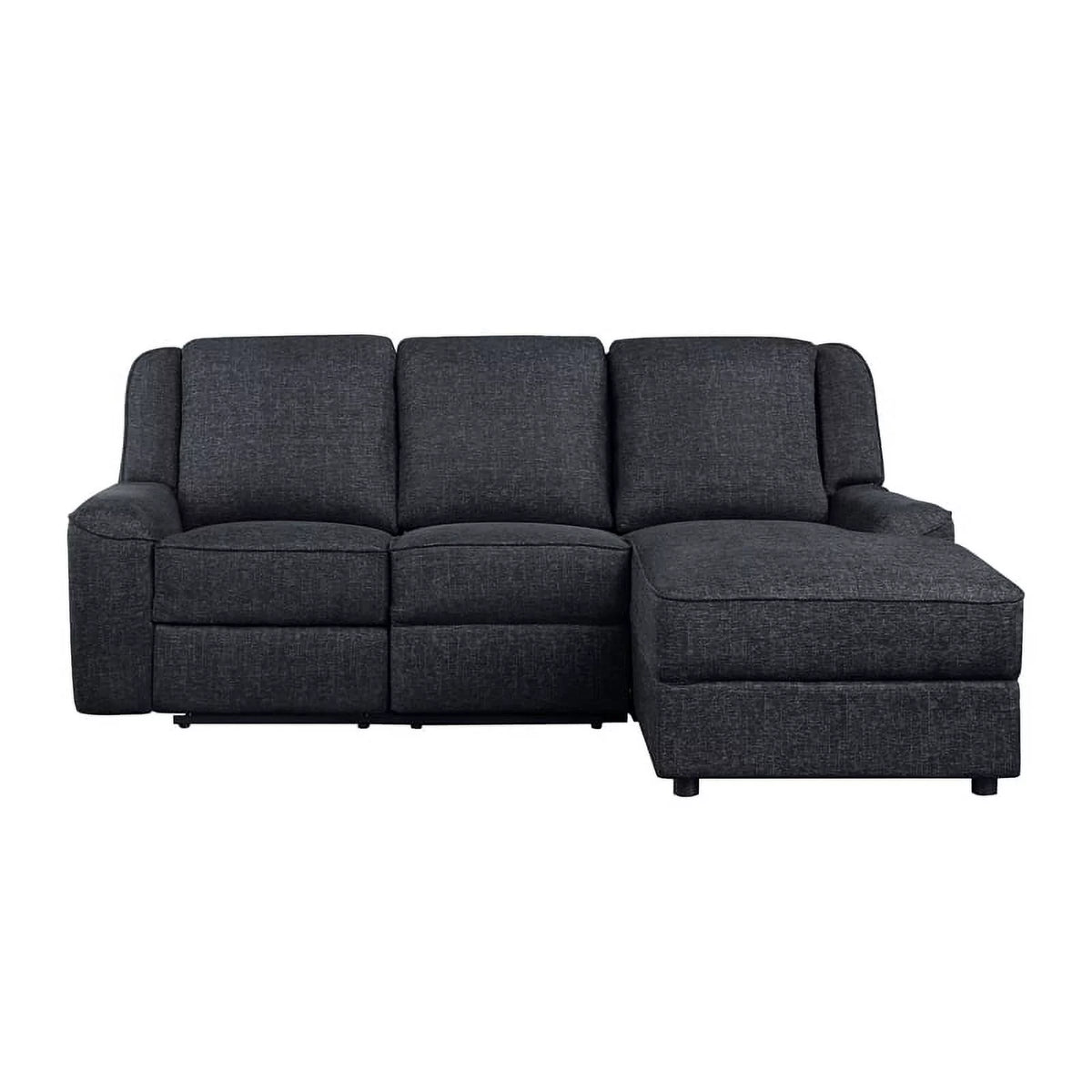 Chenille Reclining Sectional with Right Chaise N49296