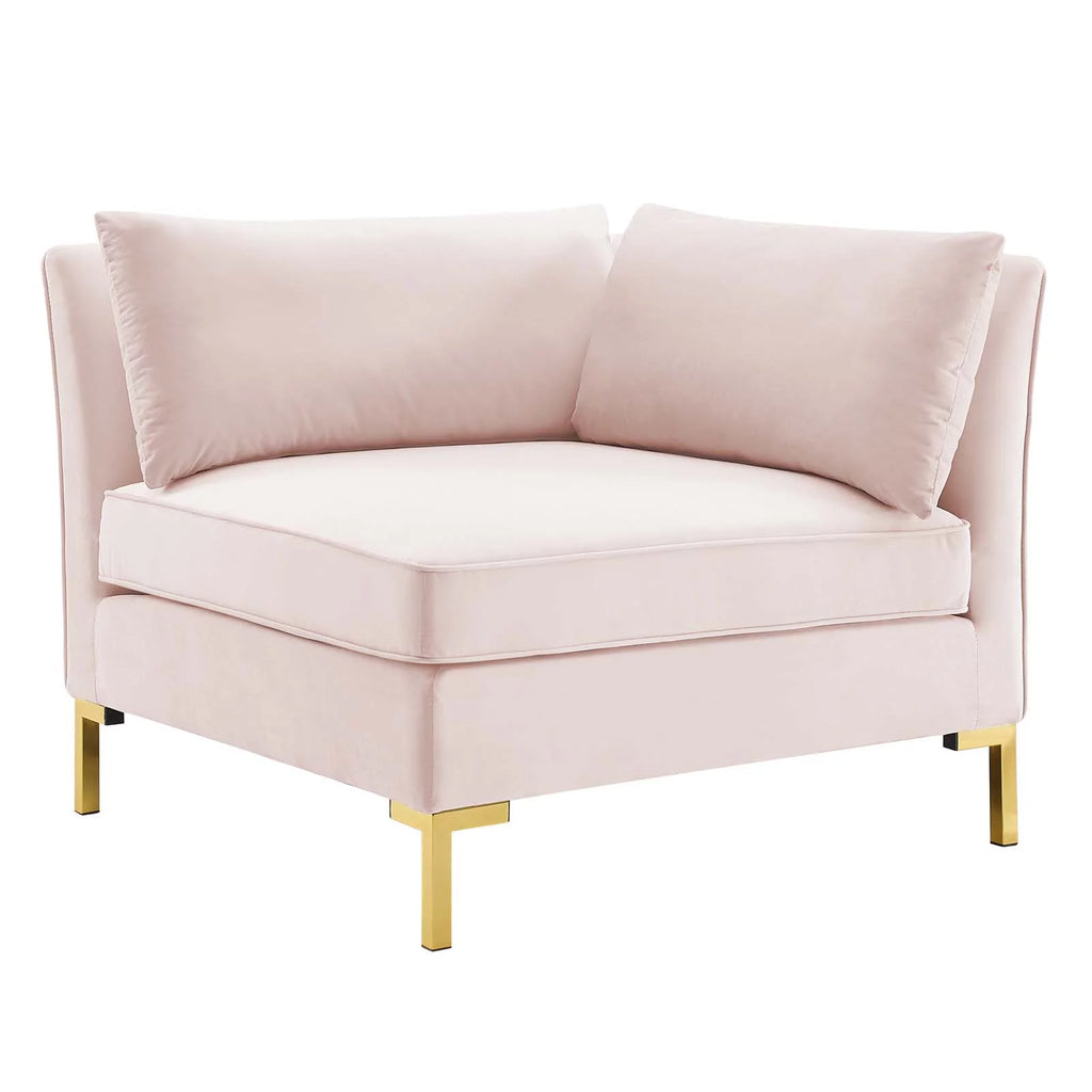 Pink Performance Velvet 6-Piece Sectional Sofa S949878