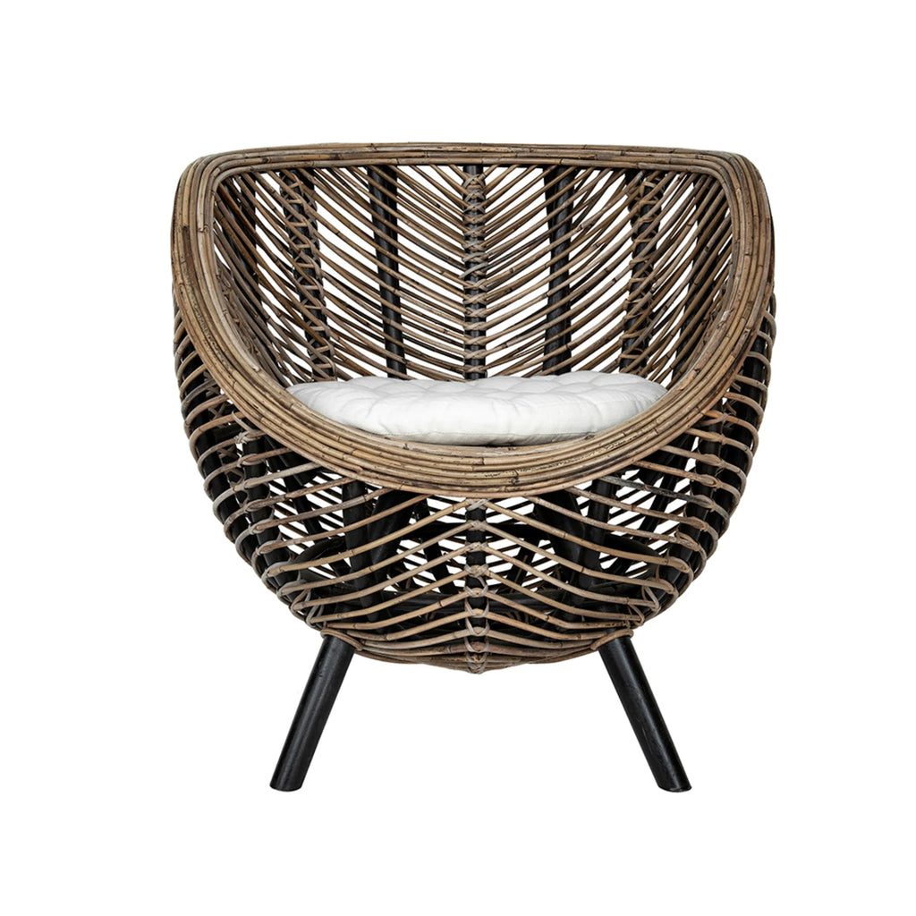 Brown Rattan Accent Chair C22525