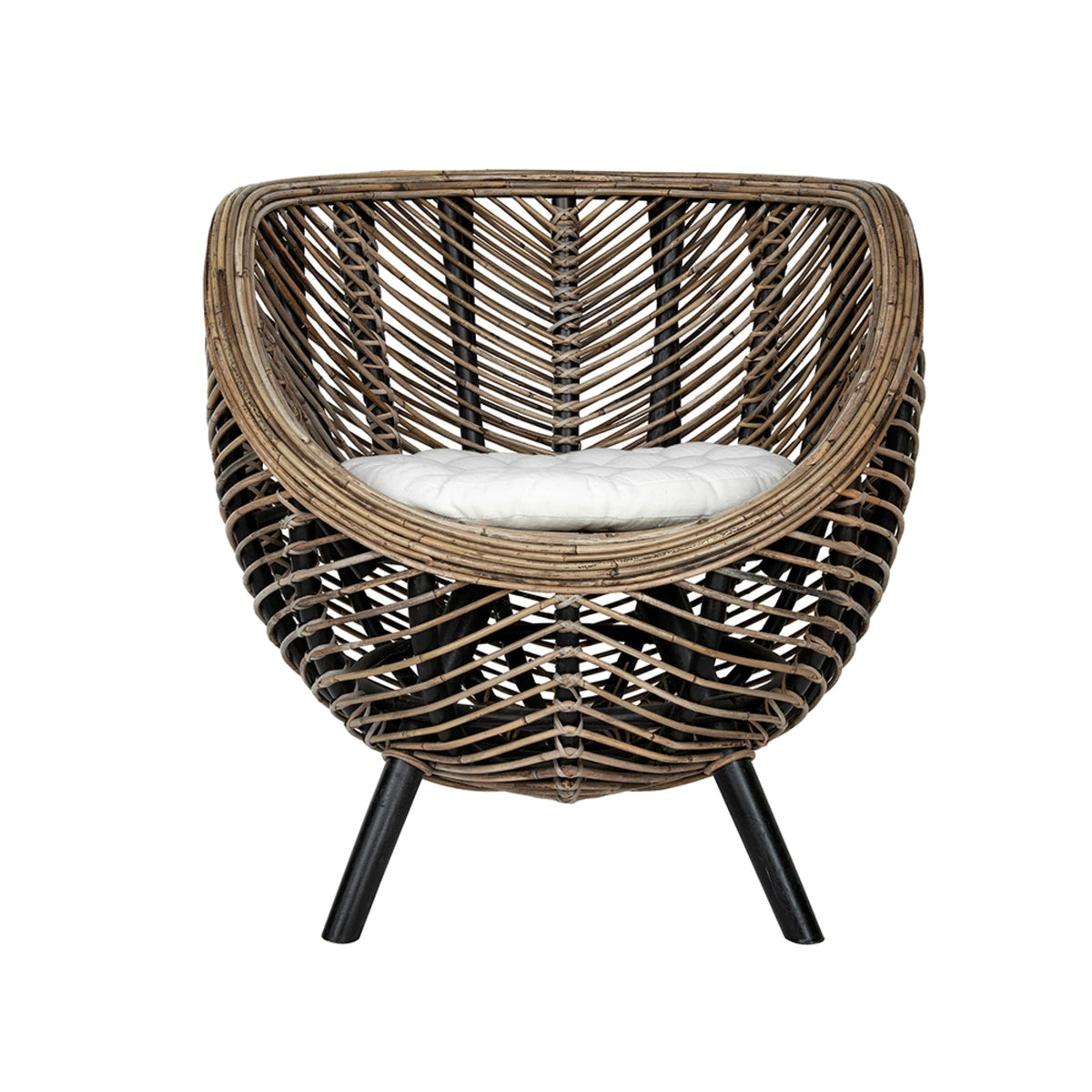 Brown Rattan Accent Chair C22525